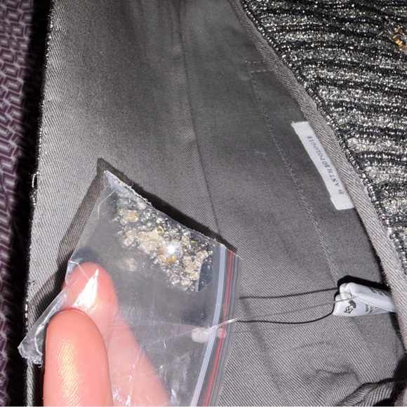 Elegant Anthropologie Silver and Glass Beaded Women's Shoulder Bag - Picture 8 of 10